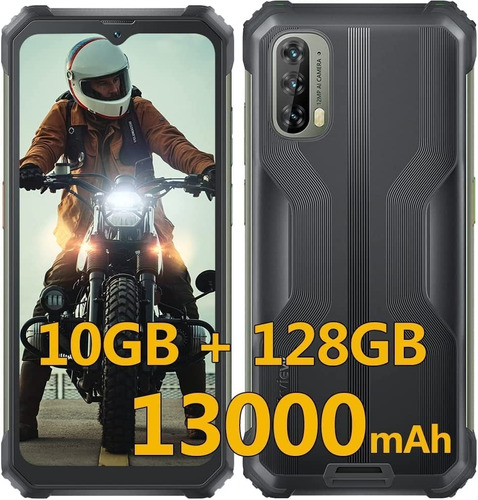 Blackview Bv7100 Rugged Smartphone,13000mah Battery Android 12 Helio G85 6gb+128gb, 6.58'' Fhd+ Display-negro