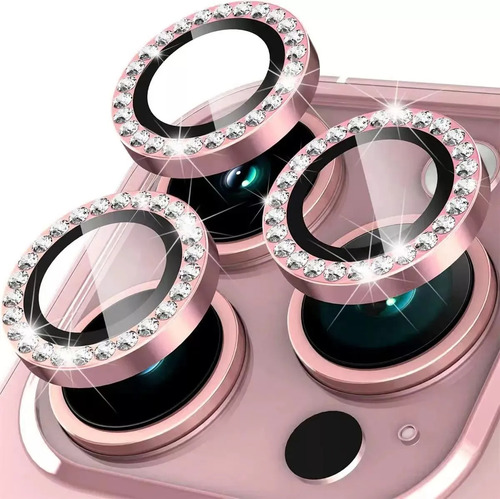 Protector Vidrio Camara Lente Para Samsung Brillos Strass Rosa Samsung S23 Ultra