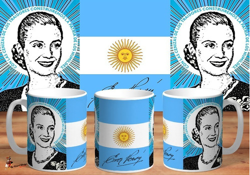 Taza De Ceramica Eva Peron Evita Hd Art