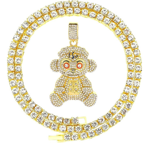 Fw Jewelry Mens Hip Hop Iced Out Cadena Collares Plata Oro