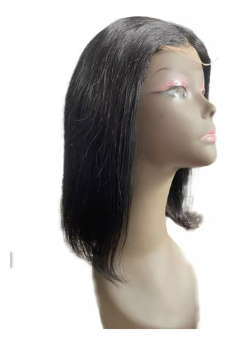 Peluca De Encaje Frontal Tipo Bob 100% Cabello Humano, 35 Cm