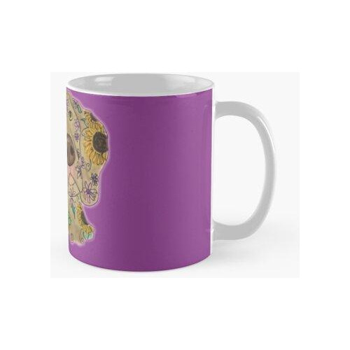 Taza Weimaraner Con Girasoles Calidad Premium