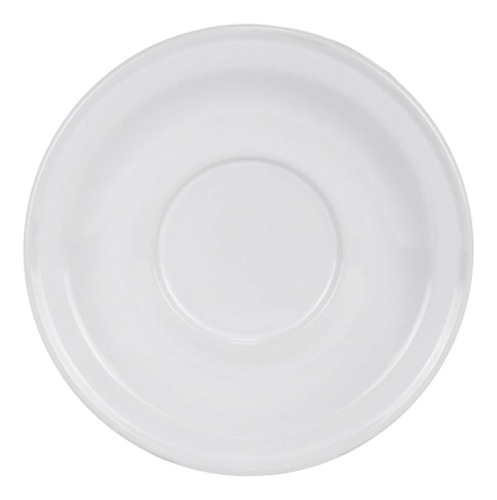 Plato Platillo Café 12 Cm Cerámica Blanca Bg Kit X6