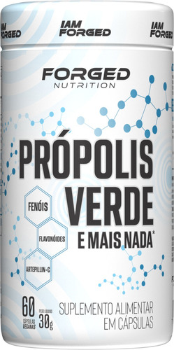 Própolis Verde Premium 60 Vegan Caps - Forged Nutrititon Sabor Sem Sabor