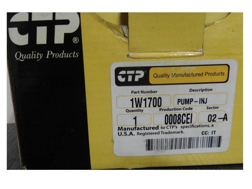 Imagen 6 de 6 de Bomba Transferencia Caterpillar 1w-1700 1w1700 3775846