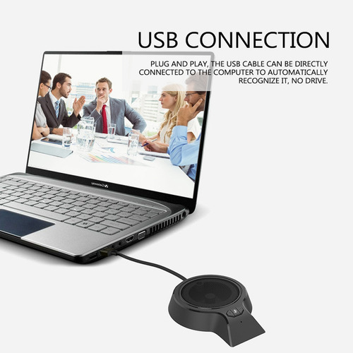 Imagen 7 de 9 de Micrófono De Conferencia Usb 360° Omnidireccional Pc