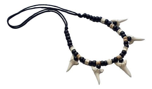 ¡nadar 5! Collar De Dientes De Tiburón Genuino Para Hombres,