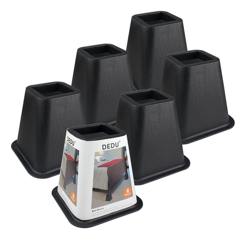 Bed Risers 6 Inch Heavy Duty 6 Pack, Furniture Risers For So