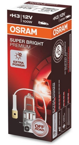 Lampara Osram H3 - Superbright Plus 100w 62201sbp Pk22s