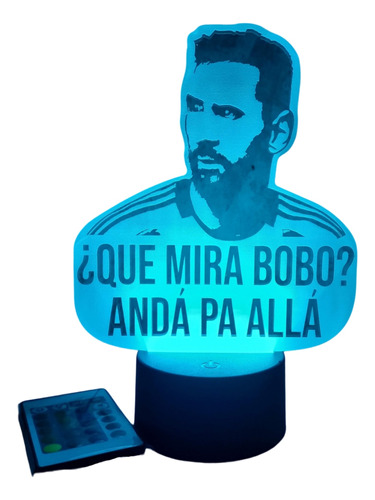 Lampara Messi Que Mira Bobo Led Rgb Con Control Remoto