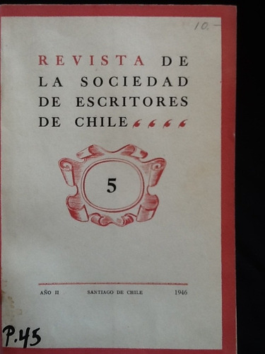 Revista Sociedad Escritores De Chile, Número 5, Juvencio Y