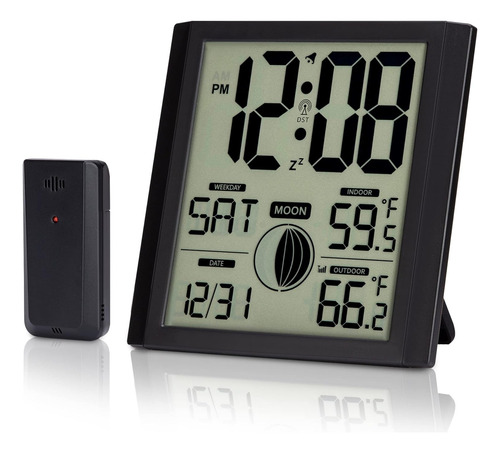 Reloj De Pared Reloj Digital Pilas Relojes Atómicos Te...