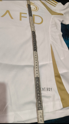 Jersey Al Nassr Cristiano Ronaldo Cr7 Local Blanca Dorado (Usado)