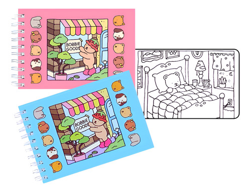 Bobbie Goods Livro De Colorir Pintar Com Capa Dura Crianças