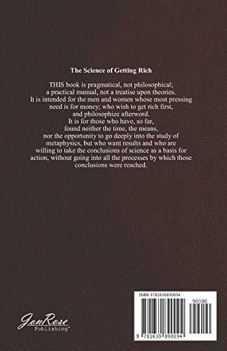 The Science Of Getting Rich - Wattles, Wallace D, De Wattles, Wallac. Editorial Jonrose Publishing En Inglés