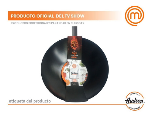 Wok Acero Carbono Hudson Mango Planchuela 30 Cm