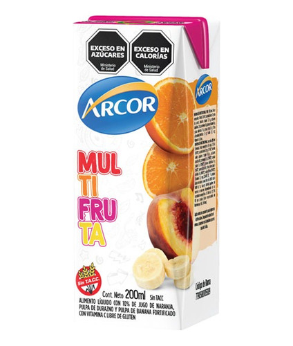 Jugo Arcor Multifruta 200 Ml Pack 24 Unidades 
