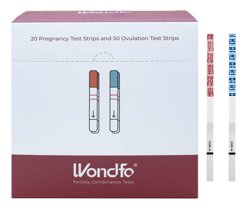 Wondfo Kit De 50 Tiras De Prueba De Ovulacin Y 20 Tiras De P