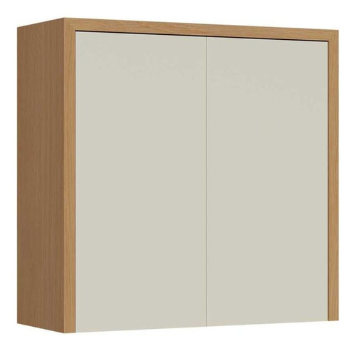 Armário Aéreo Cozinha Condessa C/ 2 Portas 80cm Carvalho/cin