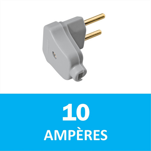 Tomada Macho Angular 2 Pinos 2p 10a 250v Cinza Tramontina