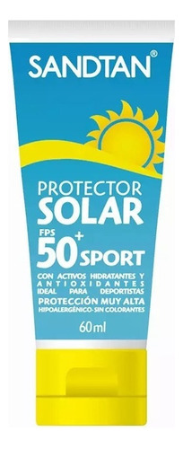 Protector Solar Sport Fps50+ | Hipoalergénico | Sandtan 60ml