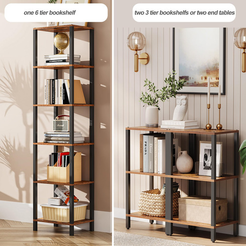 Tutotak Estantería Para Libros De 6 Niveles Estantería