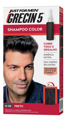 Grecin 5 Shampoo Tonalizante Preto H-55 60ml Full