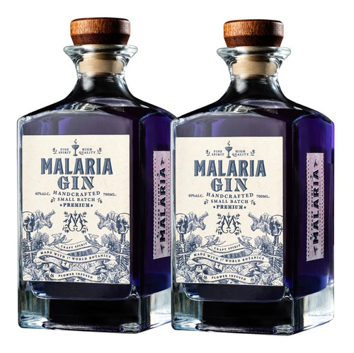 Gin Malaria Handcrafted Small Batch 2x700ml