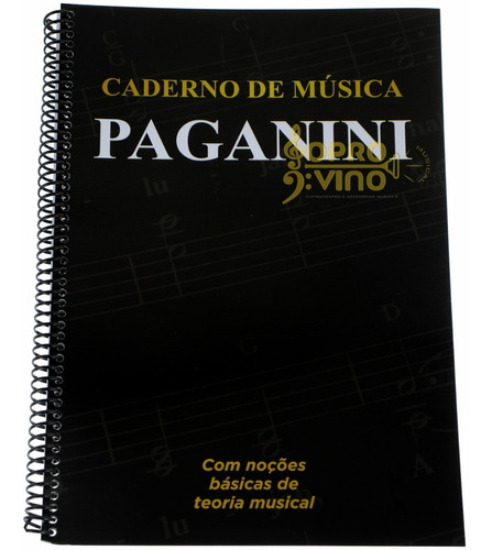 Caderno De Música Pautado 50 Folhas Musical Paganini Pcm050d