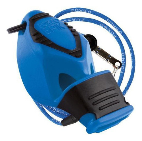 Silbato Fox 40 Epik Negro Con Cordon Entranador Profesional Color Azul