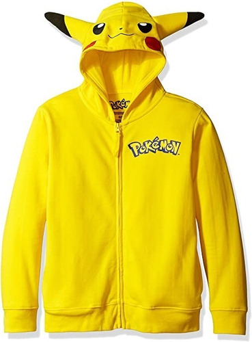 Polera Con Capucha Anime Pikachu Pokemon