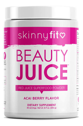 Skinnyfit Beauty Juice, Polvo De Superalimento Rojo, Sabor A