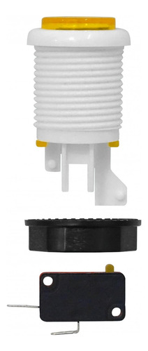 Botón Pulsador Amarillo 27mm Arcade Clickbox