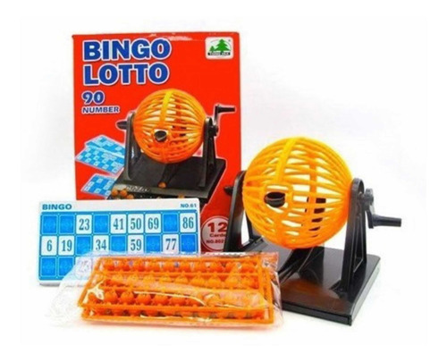 Bingo Lotto Tómbola 12 Cartonés 90 Números Juego Familiar