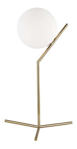 Luminária De Mesa Dubai Globo Médio 1x G9 Dourado Blumenau