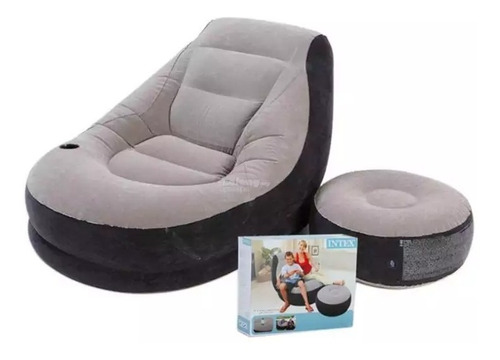 Puff Grande Con Posapies Sillon Mueble Puf Inflable Moderno