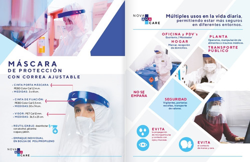Careta Mascara Protectora Facial Visor Movible