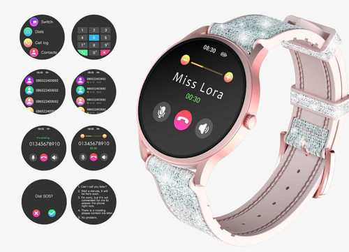 Imagen 2 de 3 de Smartwatch Reloj Kieslect Lady Calling Lora Rosa Ade