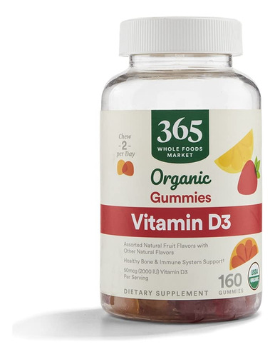 365 By Whole Foods Market, Gomitas Organicas De Vitamina D3,