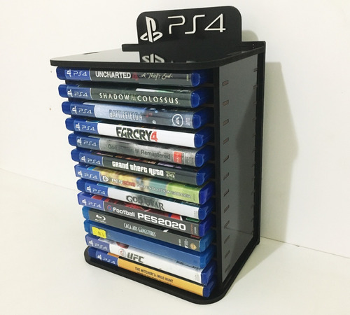 Kit 02 - Porta Jogos Fixar Na Parede - Ps4, Xbox, Ps3