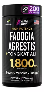 Fadogia Agrestis Tongkat Ali Longjack 1600mg Pastillas Libid