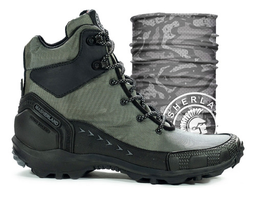 Bota Outdoor Masherland® Treck Negro/gris + Cuello Protector