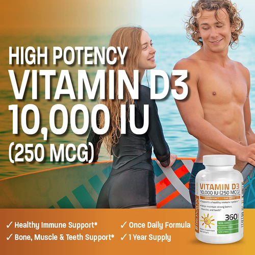 Bronson Vitamina D3 10,000 Ui 360 Cápsulas Blandas