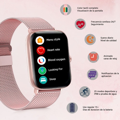 Bluetooth Sport Smart Watch Mujer Smartband Hombre Impermeab