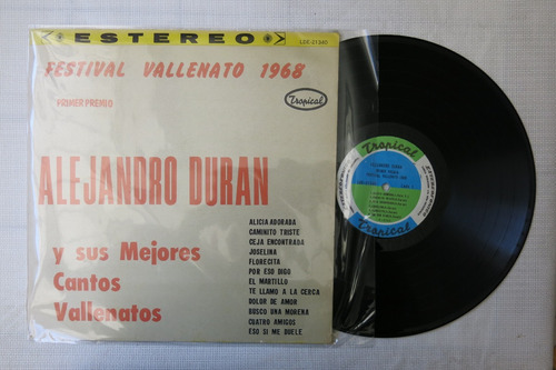 Vinyl Vinilo Lp Acetato Alejandro Duran Y Sus Mejores Cantos