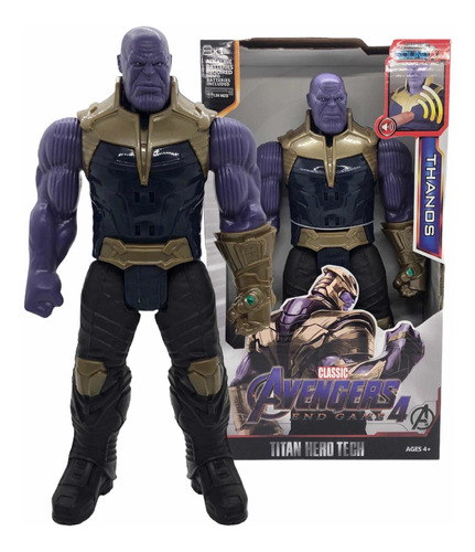 Muñeco Thanos Con  Guantalete Con Luz Y Sonidos Importado Y+