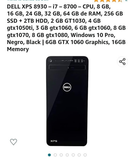 Cpu Dell Xps I7 (Usado)