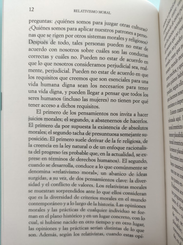 Relativismo Moral. Steven Lukes. Ed. Paidós
