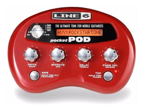 Line 6 Pocket Pod Pedalera Portatil Multi Efectos Guitarra