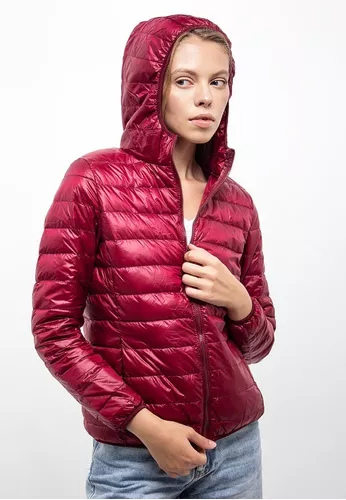 Parka Mujer Burdeos Con Gorro | Cuotas sin interés